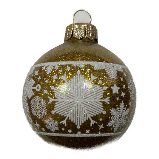 Premium Weihnachtskugel mit funkelndem Glitzer