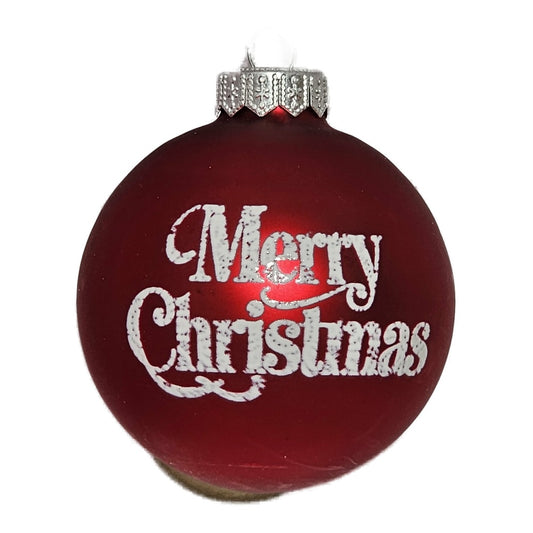 Premium Weihnachtskugel Merry Christmas