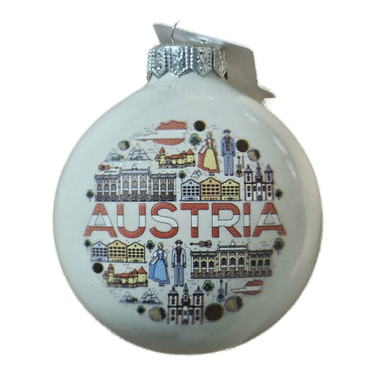 Premium Weihnachtskugel Symbole Österreichs