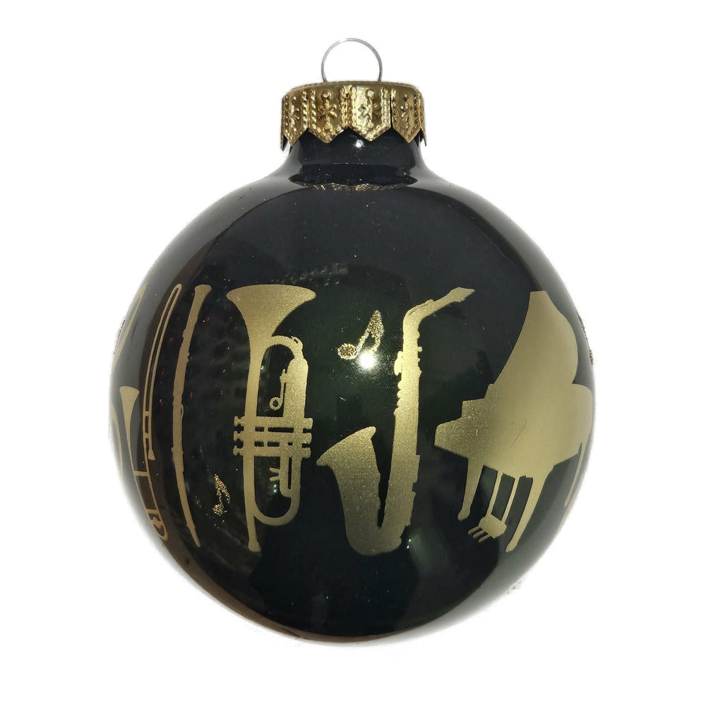 Premium Weihnachtskugel Goldene Musikinstrumente