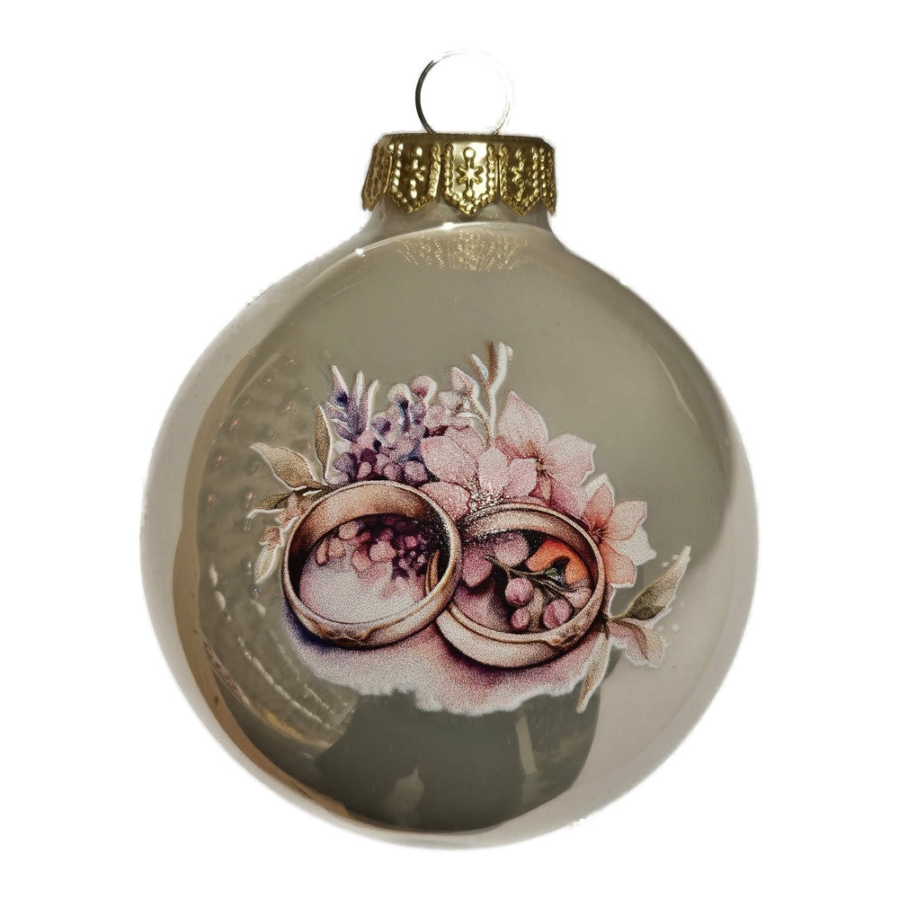 Premium Weihnachtskugel  Eheringe