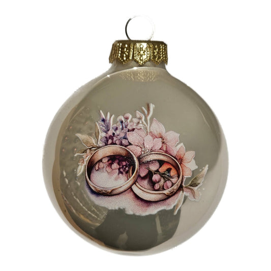 Premium Weihnachtskugel  Eheringe