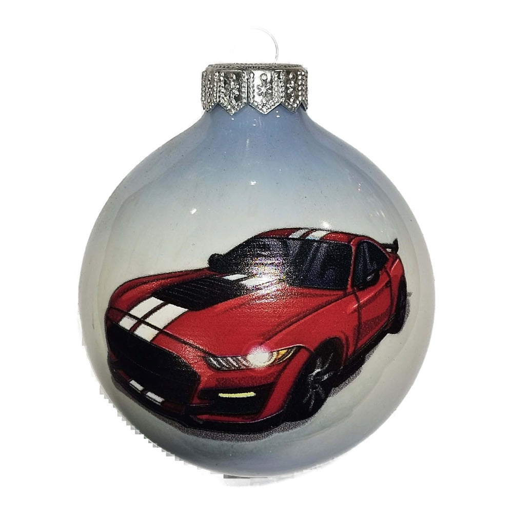 Premium Weihnachtskugel Roter Sportwagen