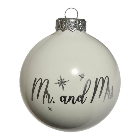 Premium Weihnachtskugel Mr. and Mrs.