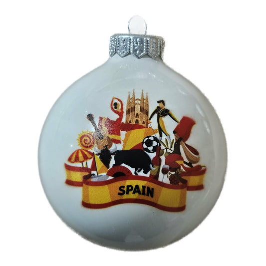Premium Weihnachtskugel Symbole Spaniens