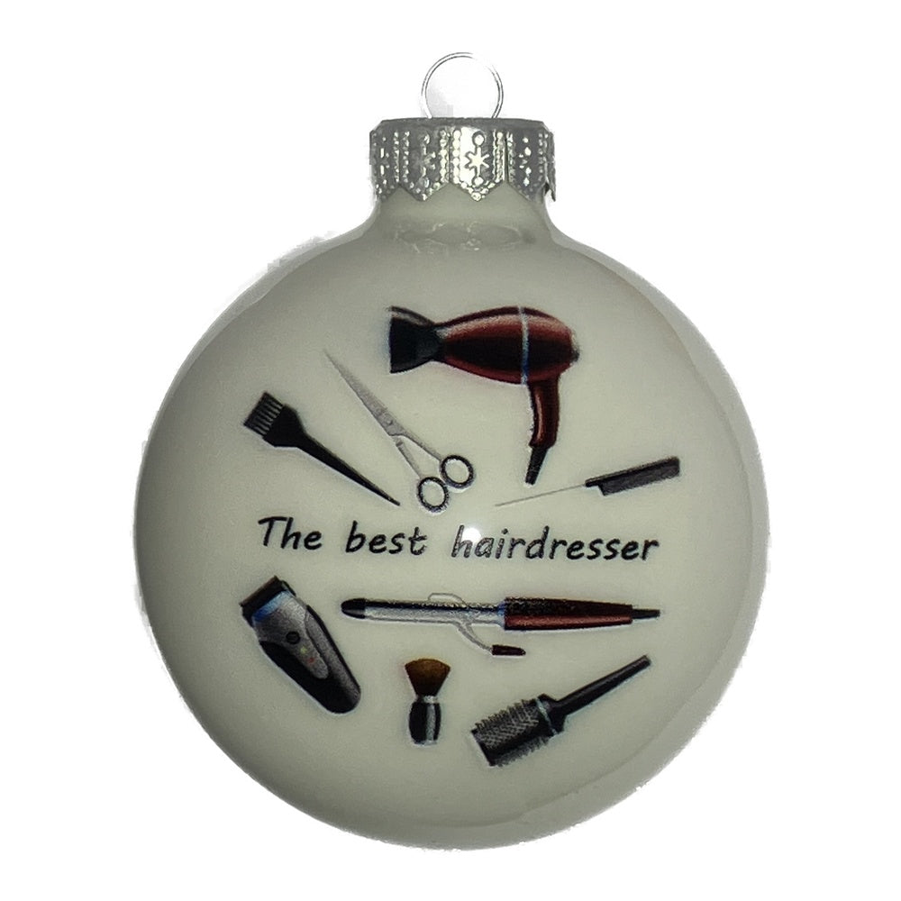 Premium Weihnachtskugel The Best Hairdresser
