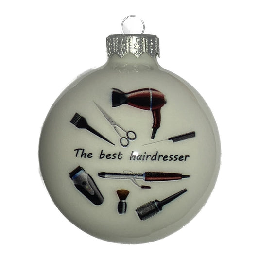 Premium Weihnachtskugel The Best Hairdresser
