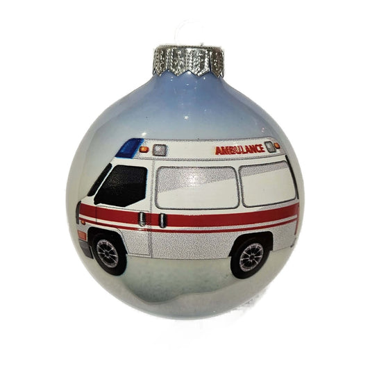 Premium Weihnachtskugel Rettungswagen
