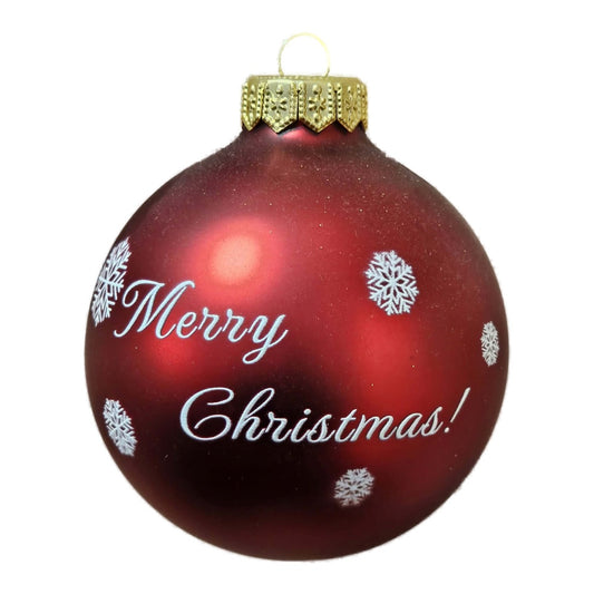 Rote Weihnachtskugel - Merry Christmas