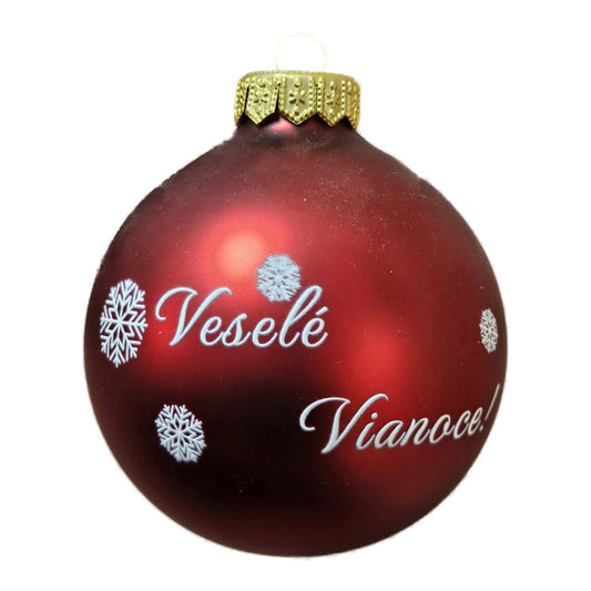 Premium Weihnachtskugel Veselé Vianoce!
