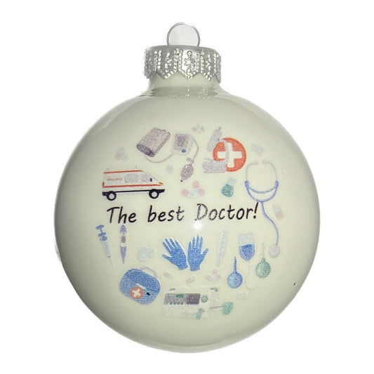 Premium Weihnachtskugel The Best Doctor