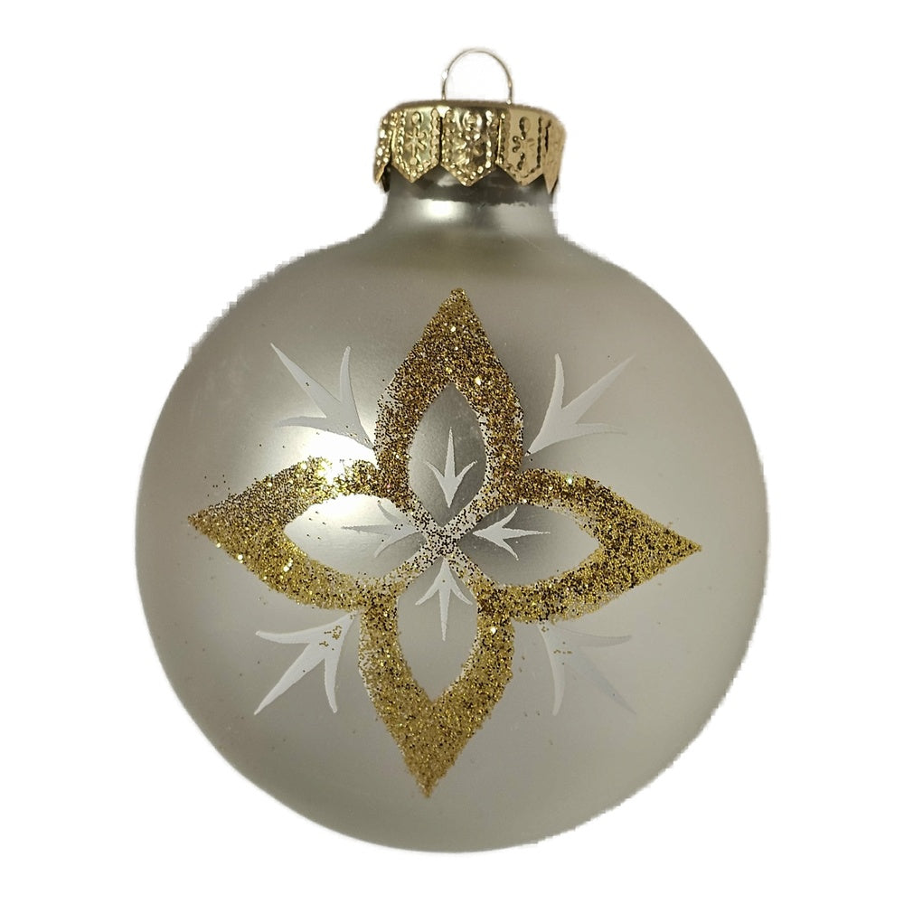 Premium Weihnachtskugel Gold Stern