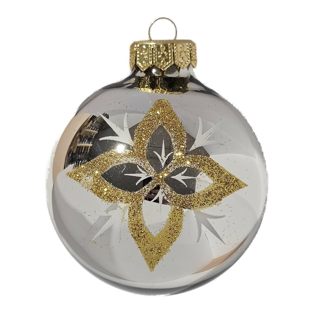 Premium Weihnachtskugel Gold Stern