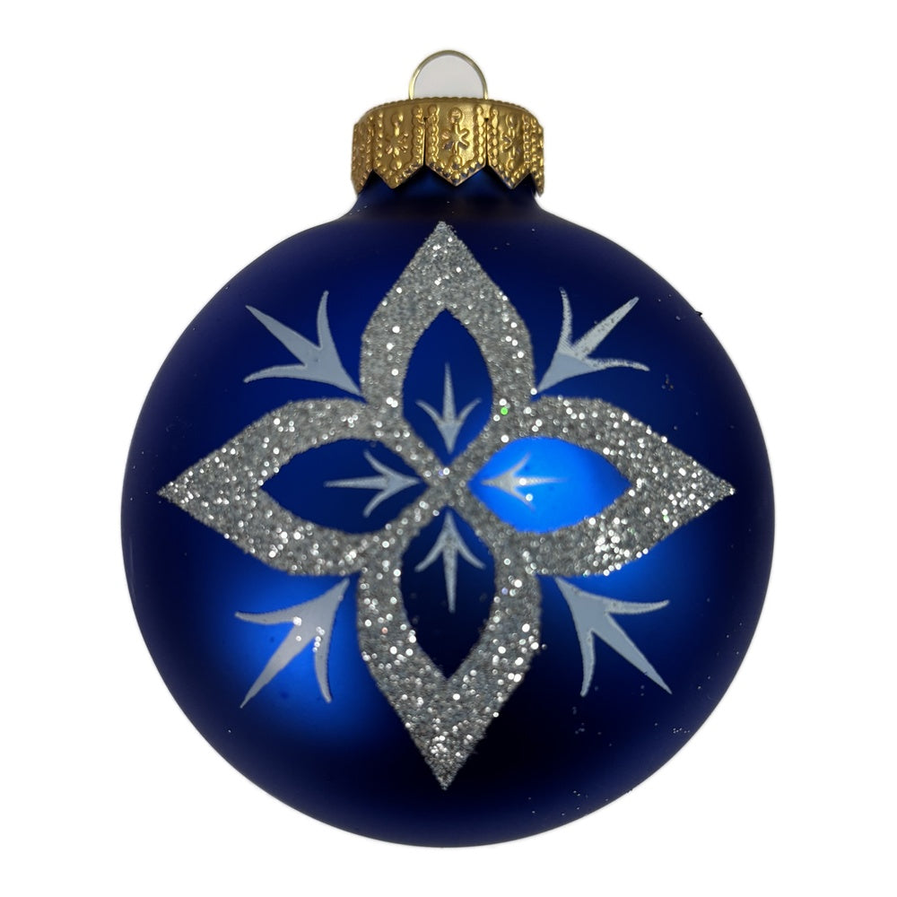 Premium Weihnachtskugel Funkelnder Sternenglanz