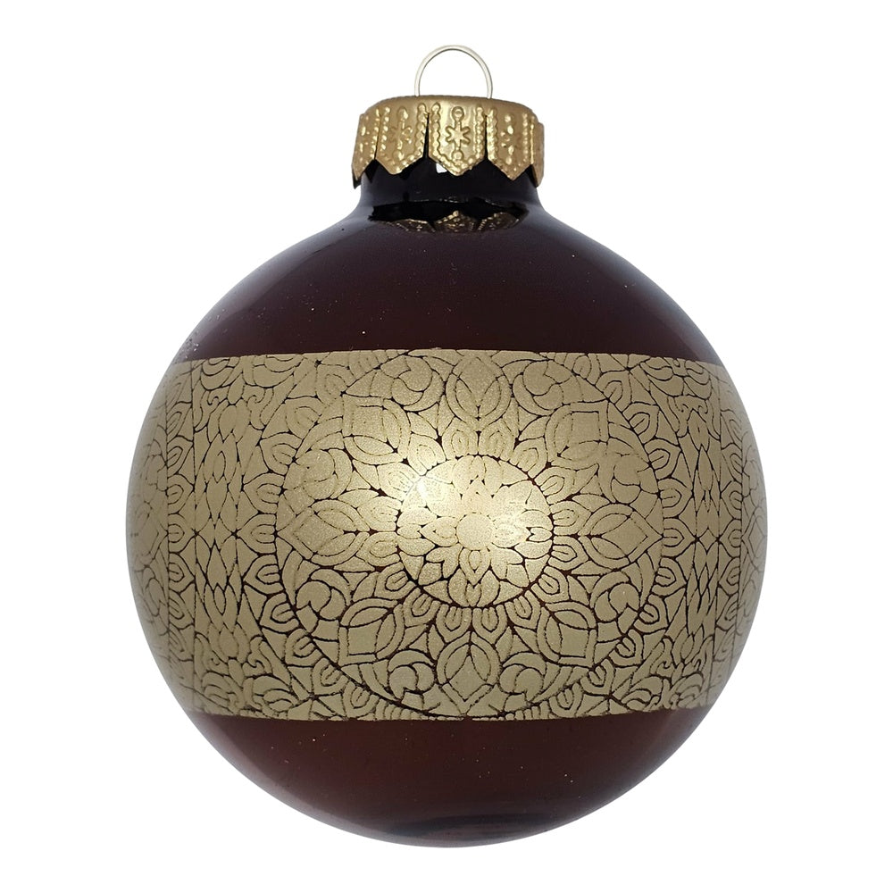 Premium Weihnachtskugel Goldene Mandala