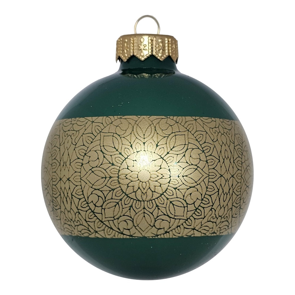 Premium Weihnachtskugel Goldene Mandala