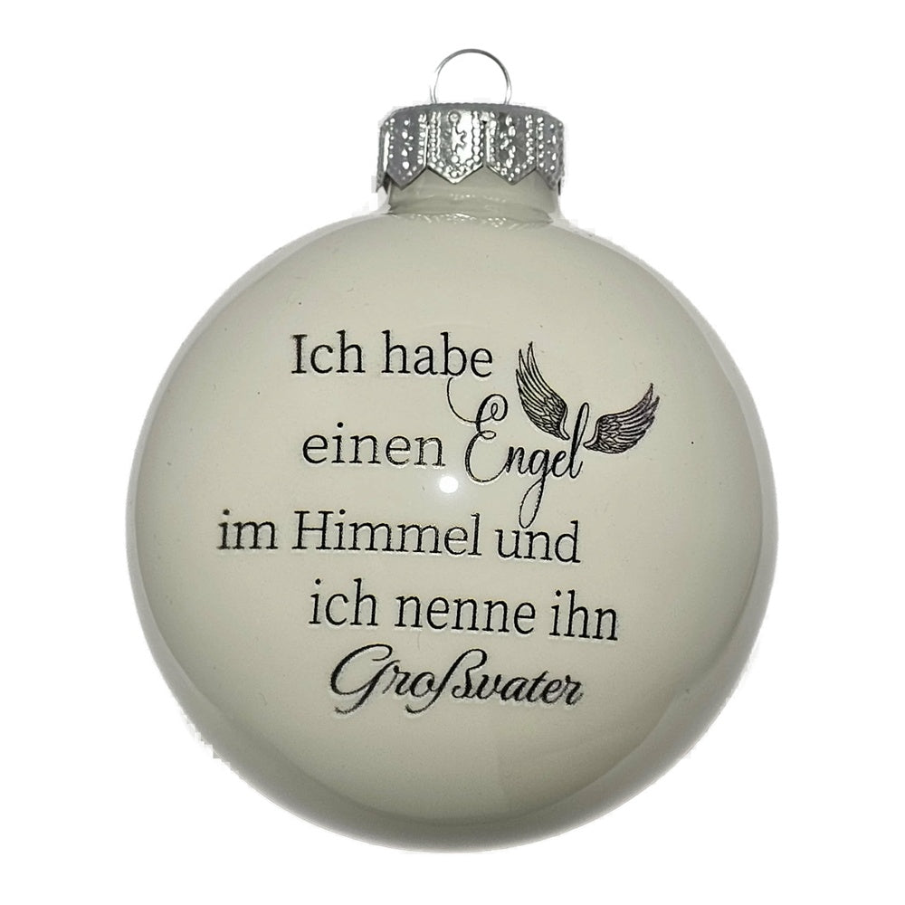 Premium Weihnachtskugel Erinnerung an Großvater