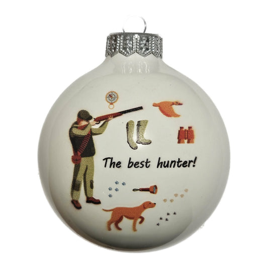 Premium Weihnachtskugel The best hunter