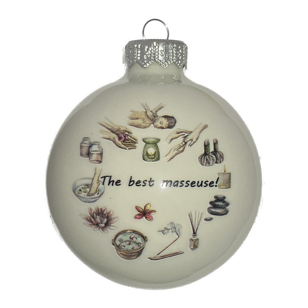 Premium Weihnachtskugel The Best Masseuse