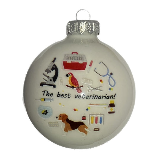 Premium Weihnachtskugel The Best Veterinarian