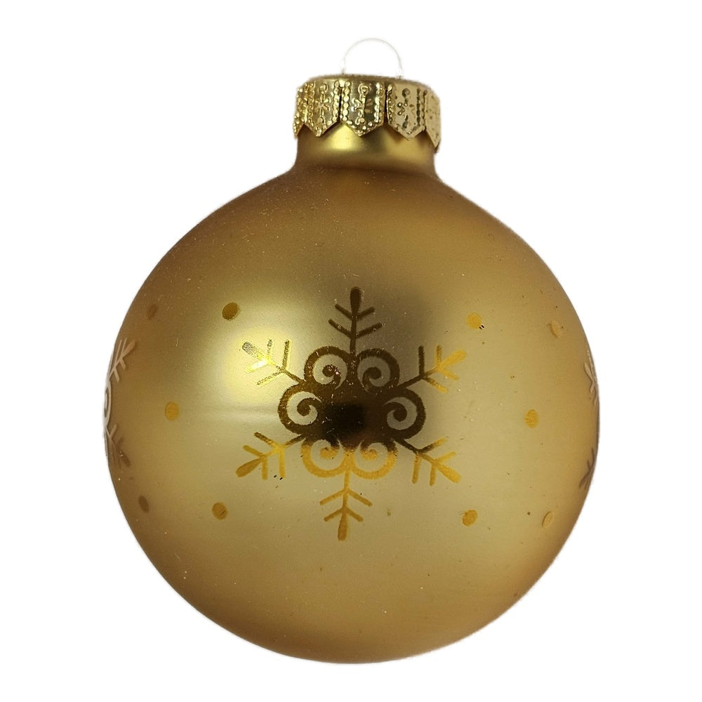 Premium Weihnachtskugel Gold auf Gold
