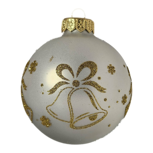 Premium Weihnachtskugel Goldene Weihnachtsmotive
