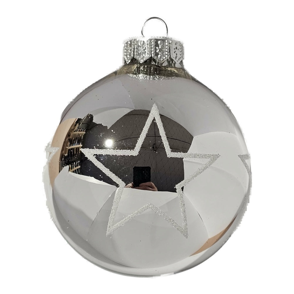 Premium Weihnachtskugel mit Stern