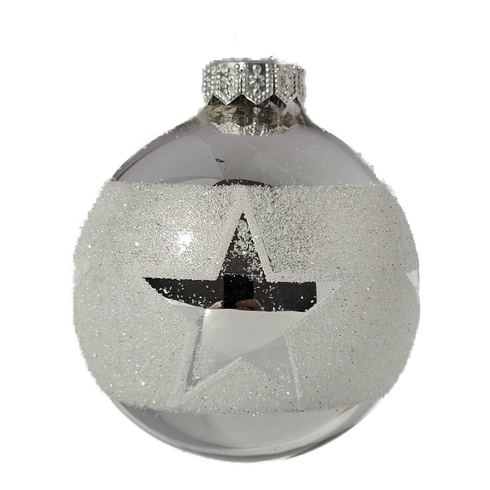 Premium Weihnachtskugel mit Stern