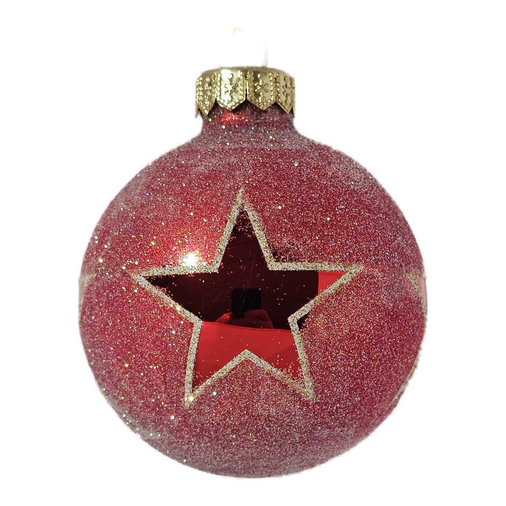 Premium Weihnachtskugel mit Stern