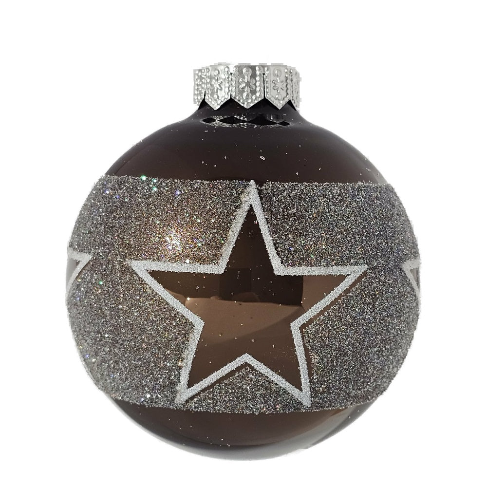 Premium Weihnachtskugel mit Stern