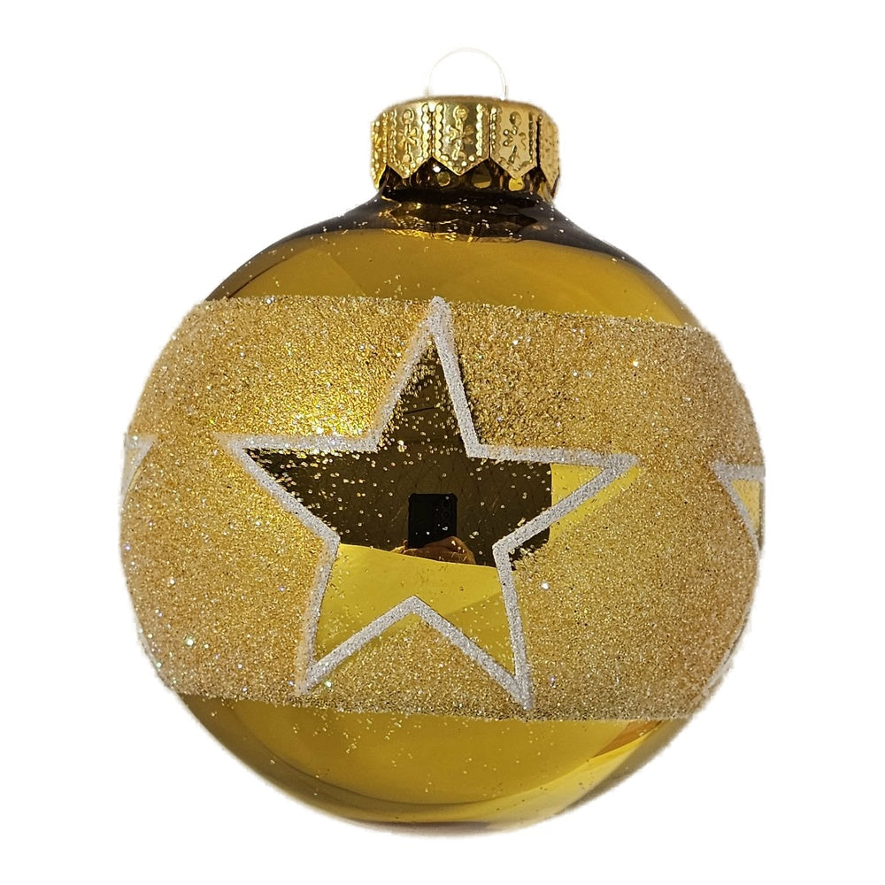 Premium Weihnachtskugel mit Stern