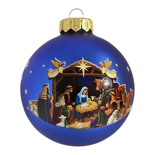 Premium Weihnachtskugel Krippenszene