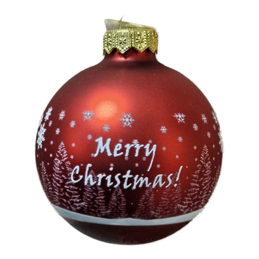 Premium Weihnachtskugel Merry Christmas