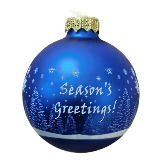 Premium Weihnachtskugel "Season's Greetings"
