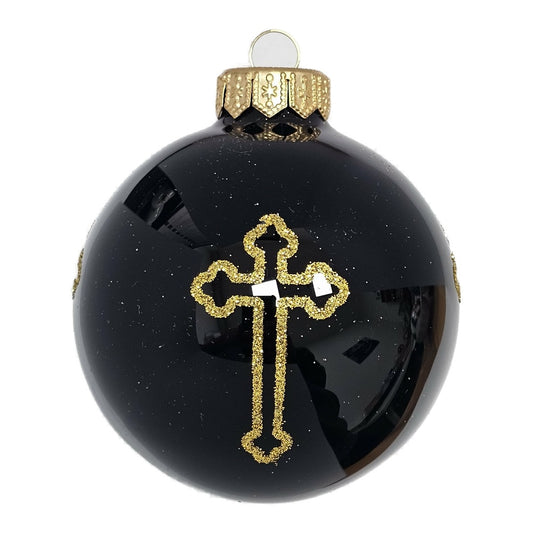 Premium Weihnachtskugel mit Kreuz