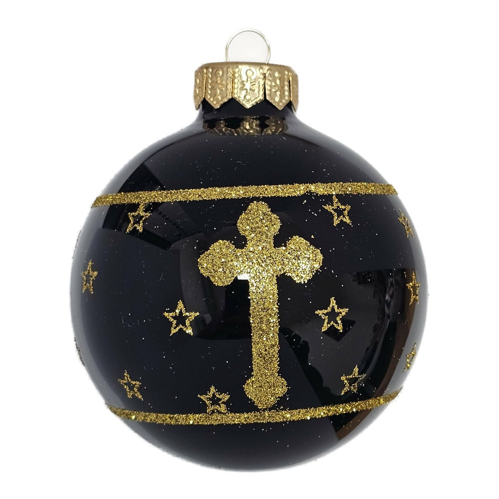 Premium Weihnachtskugel mit Kreuz