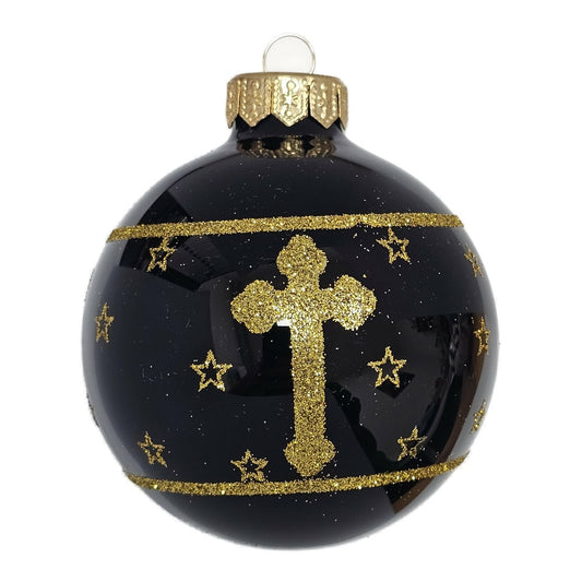 Premium Weihnachtskugel mit Kreuz