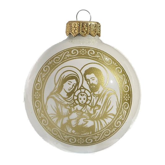 Premium Weihnachtskugel Heilige Familie