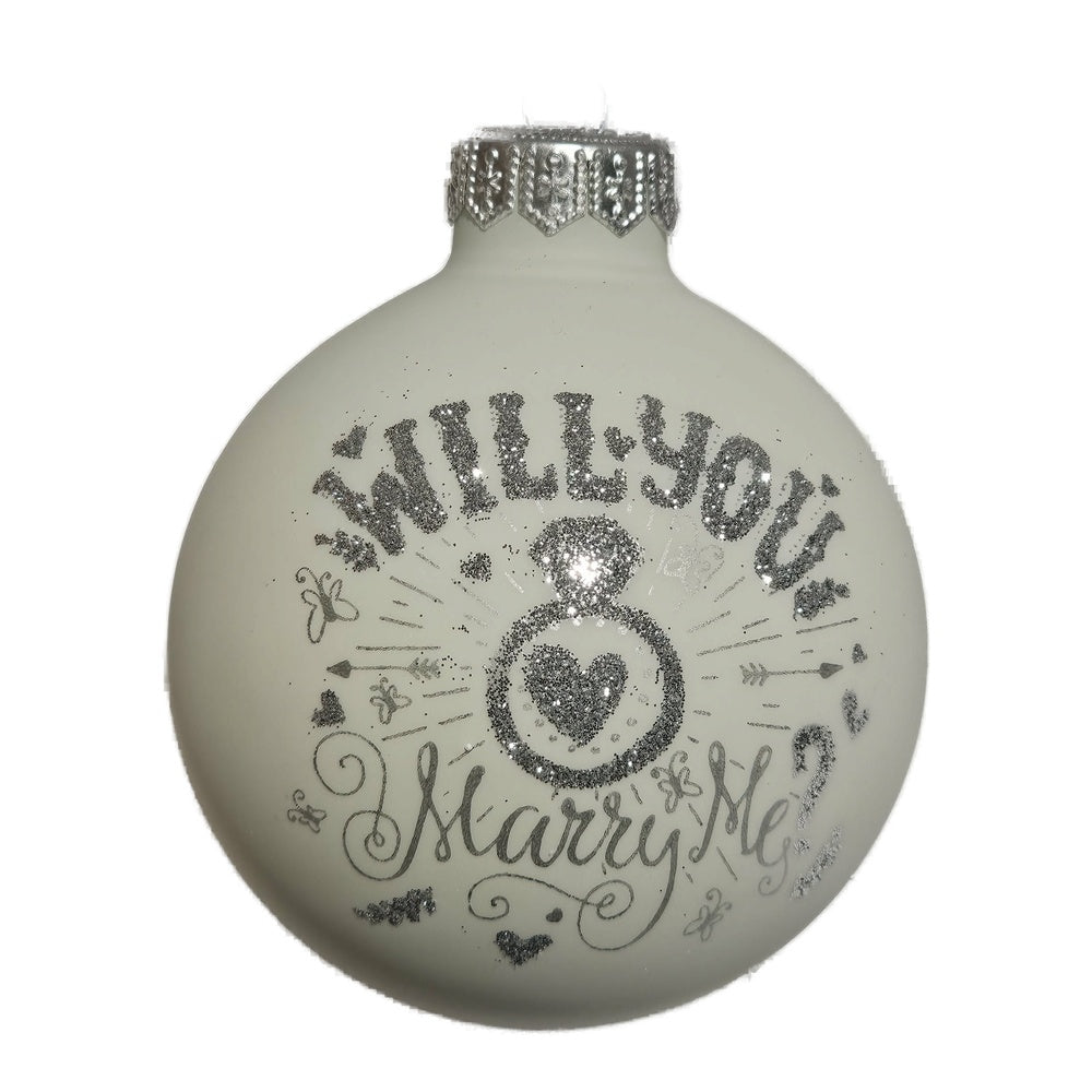 Premium Weihnachtskugel Will you Marry Me