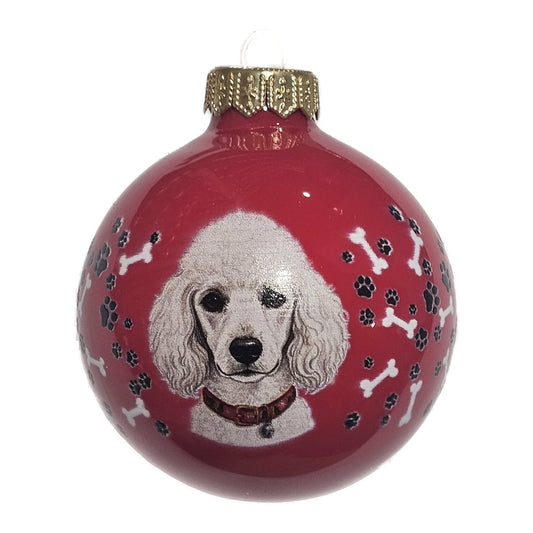 Premium Weihnachtskugel Pudel