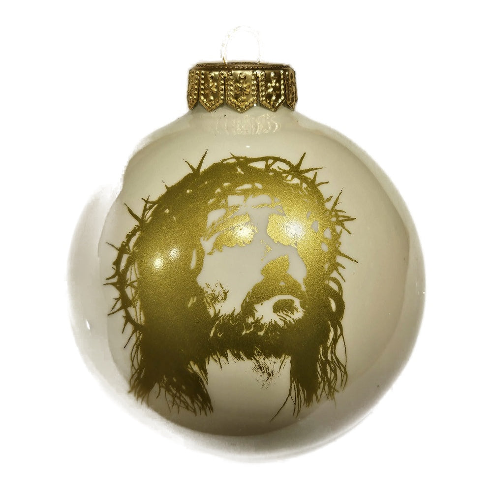 Premium Weihnachtskugel Christus