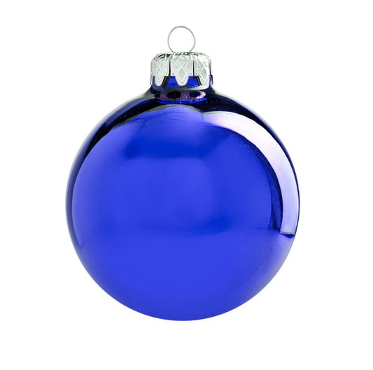 Blau- Weihnachtskugel 10cm 4er-Pack