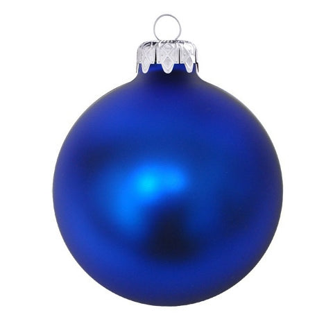 Blau - Weihnachtskugel 6cm 6er-Pack