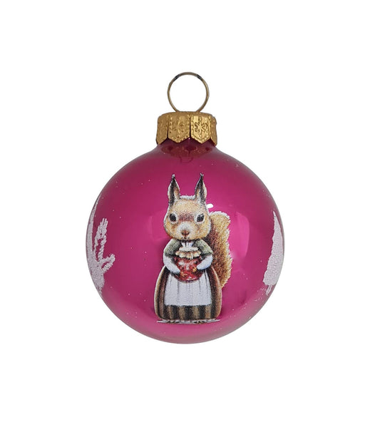 Vintage Eichhörnchen Mädchen - magenta