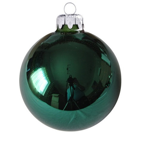 Grün - Weihnachtskugel 8cm 6er-Pack