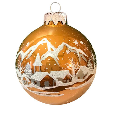 Klassisches Winterdorf - haselnussbraun
