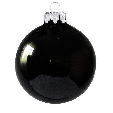 Schwarz - Weihnachtskugel 10cm 4er-Pack